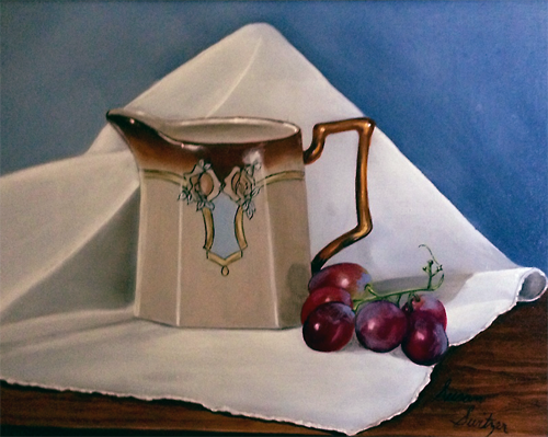 Water Pitcher with Grapes