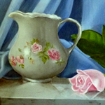 Water Pitcher with Rose