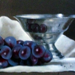 Silver Bowl with Grapes